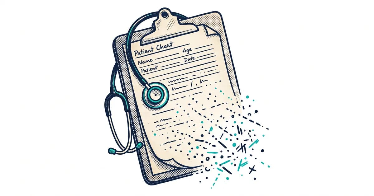 Escribas de IA tomando notas mientras un médico revisa lo que quedó escrito